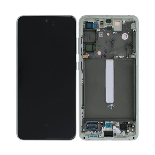 Samsung Galaxy S21 FE 5G Skärm med LCD Display Original - Grön Mörkgrön