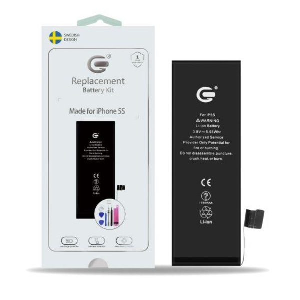 iPhone 5S Batteri Kit Black