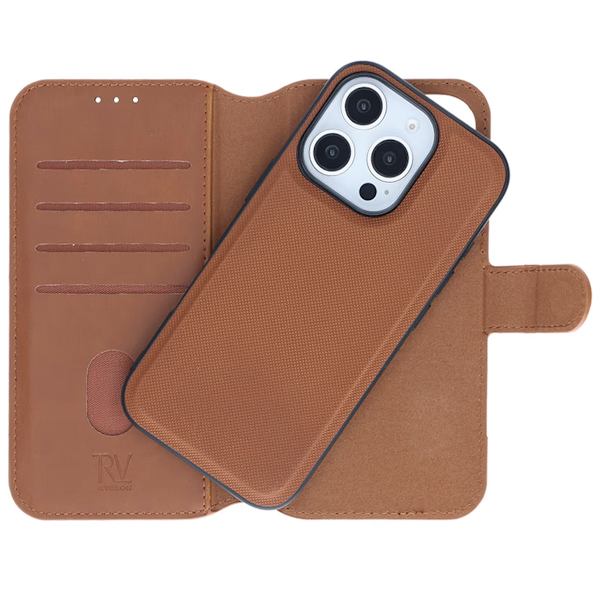 iPhone 16 Pro Max Plånboksfodral Magnet Rvelon - Brun Brun