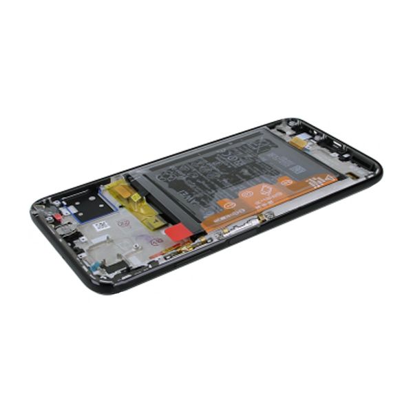 Huawei P40 Lite Skärm/Display med Batteri Original - Svart Svart