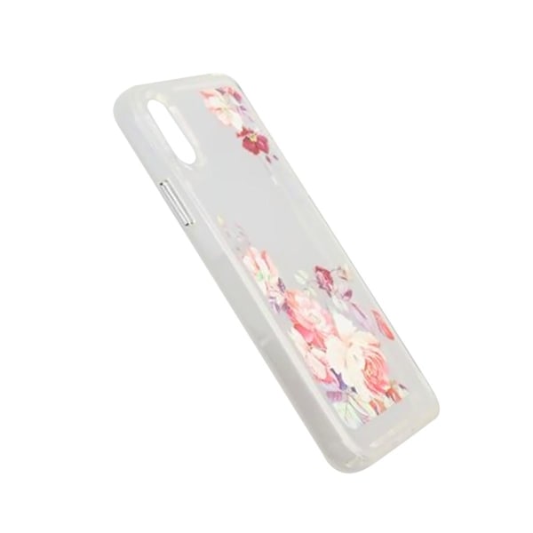 iPhone X/XS Mobilskal med motiv - Retro Blommor Transparent