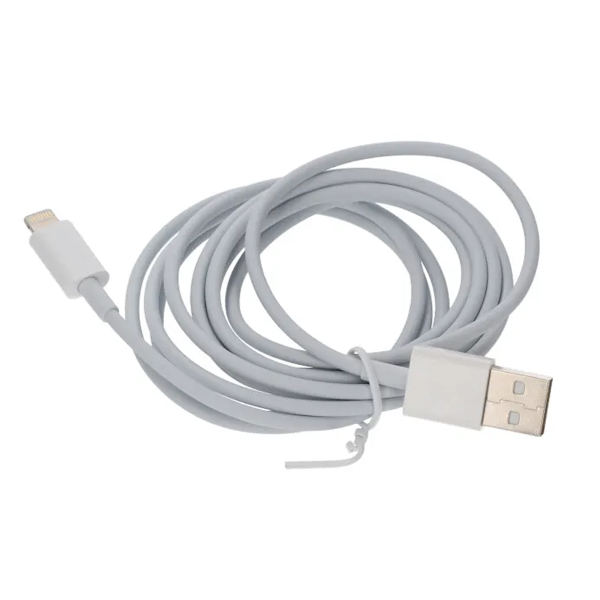 USB A till Lightning Kabel 2 Meter - Vit White