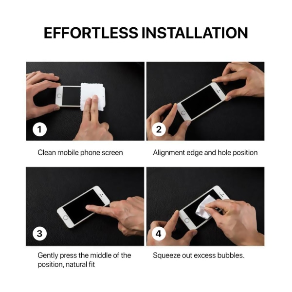 Skärmskydd iPhone 7/8 - 3D Härdat Glas Vit (miljö) White