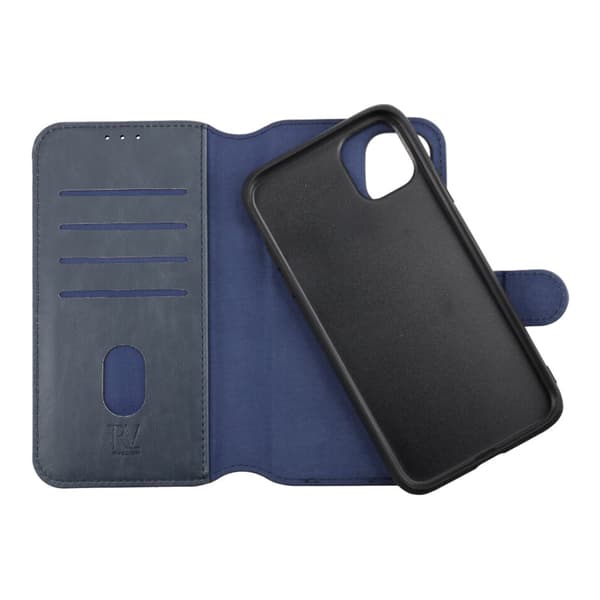iPhone 11 Plånboksfodral Magnet Rvelon - Blå Marine blue