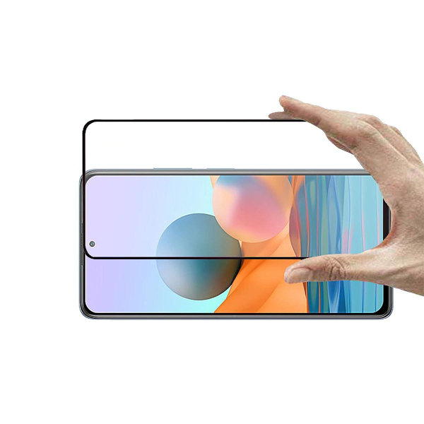 Skärmskydd Xiaomi Note 10S - 3D Härdat Glas Svart Svart