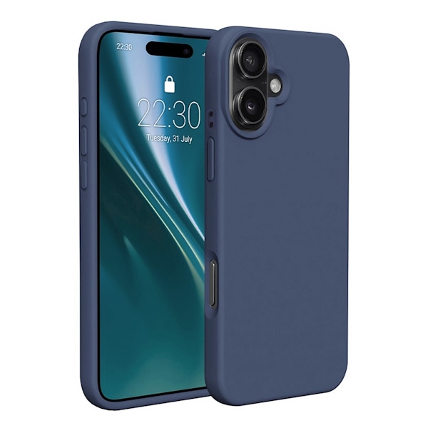 iPhone 16 Mobilskal Silikon - Blå Blå