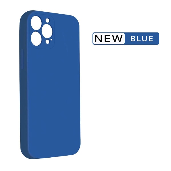 iPhone 12 Pro Max Silikonskal med Kameraskydd - Blå Blå