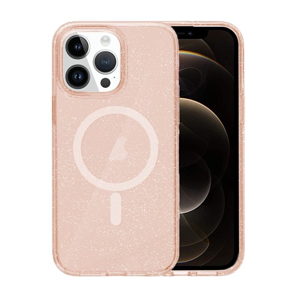 iPhone 12/12 Pro Mobilskal Glitter Magsafe - Guld Guld