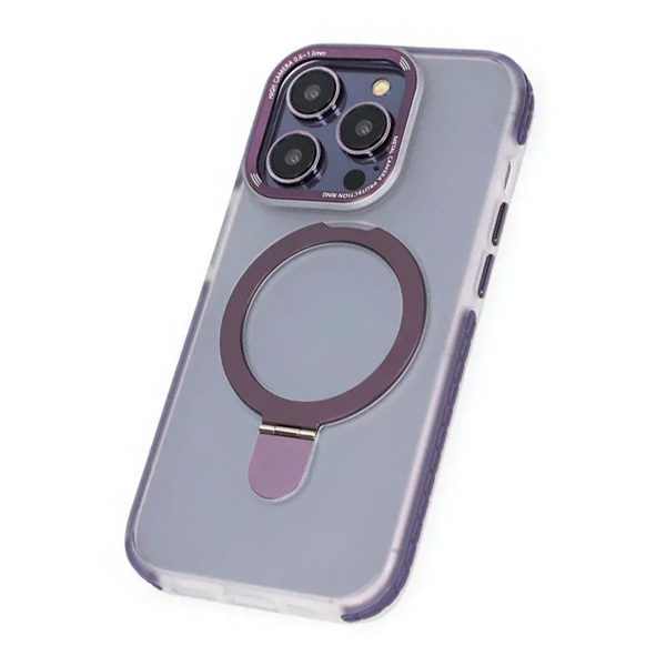 iPhone 14 Pro Mobilskal med Magsafe och Stativ - Lila Purple
