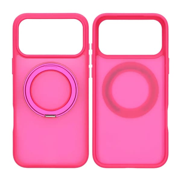 Mobilskal Roterande Magnet Stativ för iPhone 17 Pro Max - Röd Röd