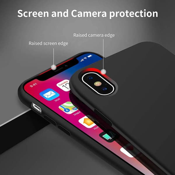 iPhone X/XS Silikonskal Rvelon - Svart Black
