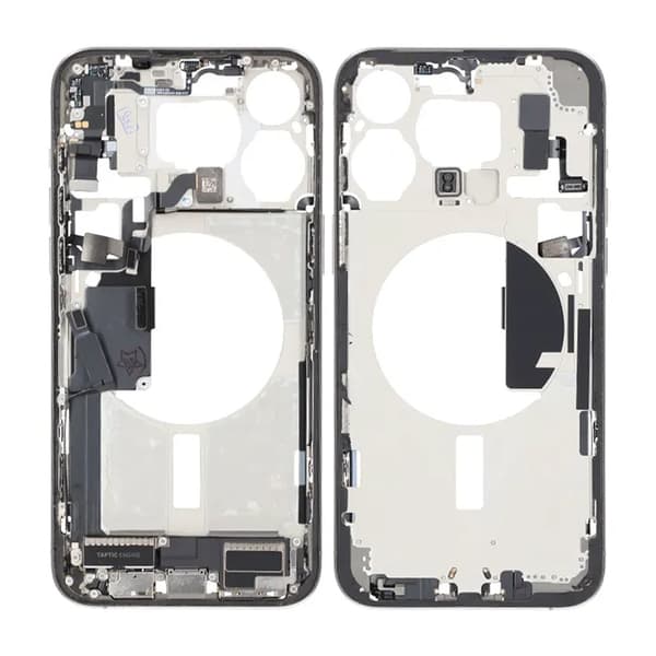 Mittenram med smådelar för iPhone 15 Pro Max - Naturlig Titan OEM grå