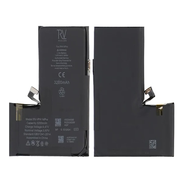 iPhone 14 Pro Batteri Rvelon Premium 3200mAh