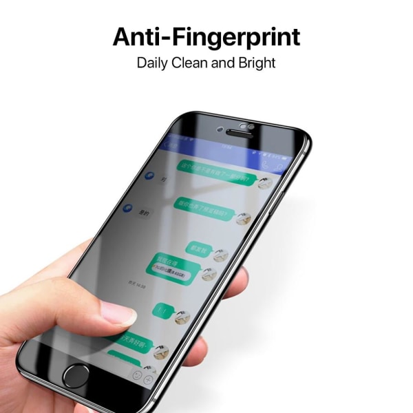 Skärmskydd Privacy iPhone 7/8/SE 2020 - 3D Härdat Glas Svart (mi Svart