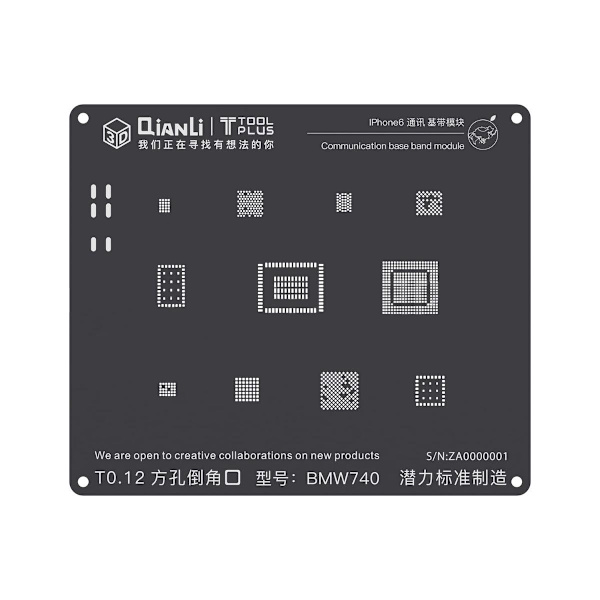 2D iBlack BMW740 Communication Base Band BGA Reballing - Phone 6 Svart