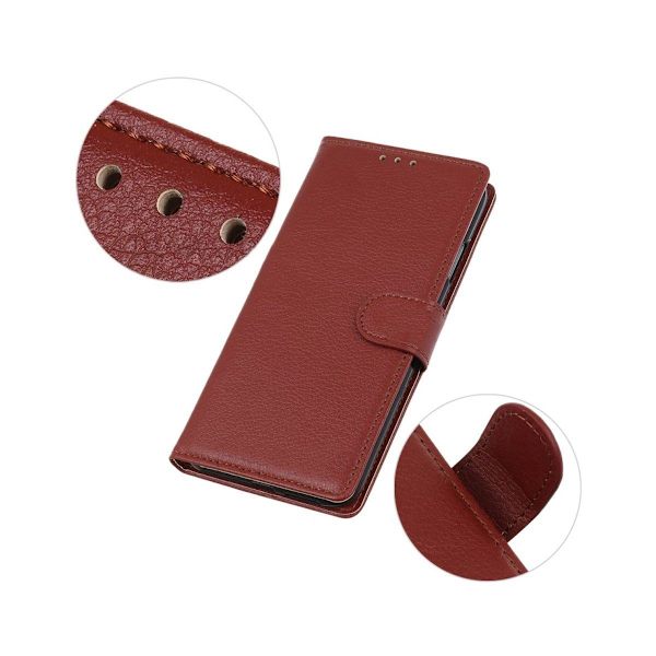 iPhone 13 Pro Plånboksfodral med Stativ - Brun Brown