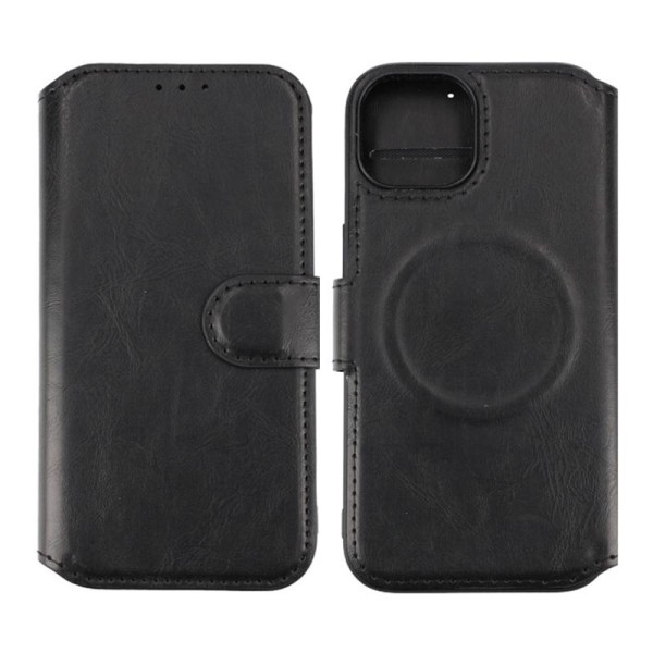 iPhone 15 Plånboksfodral med Magsafe Rvelon - Svart Black