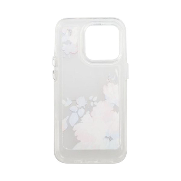 iPhone 14 Pro Mobilskal med motiv - Retro Blommor Transparent