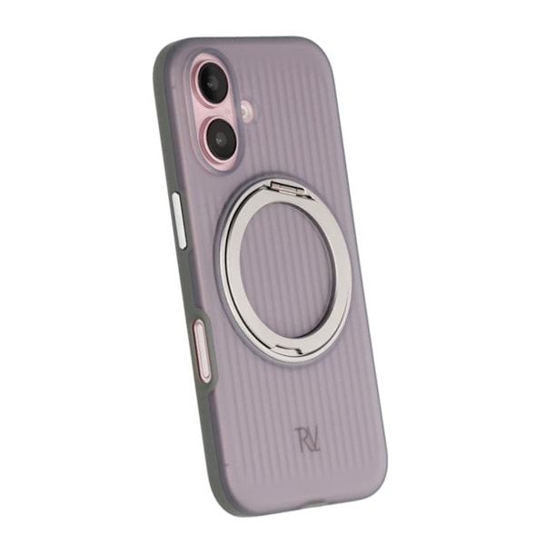 iPhone 16 Rvelon Skal Roterande Magnet Stativ - Grå Grey