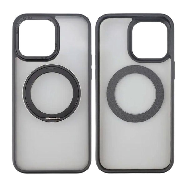 iPhone 15 Pro Skal med MagSafe Stativ Rvelon - Svart Black