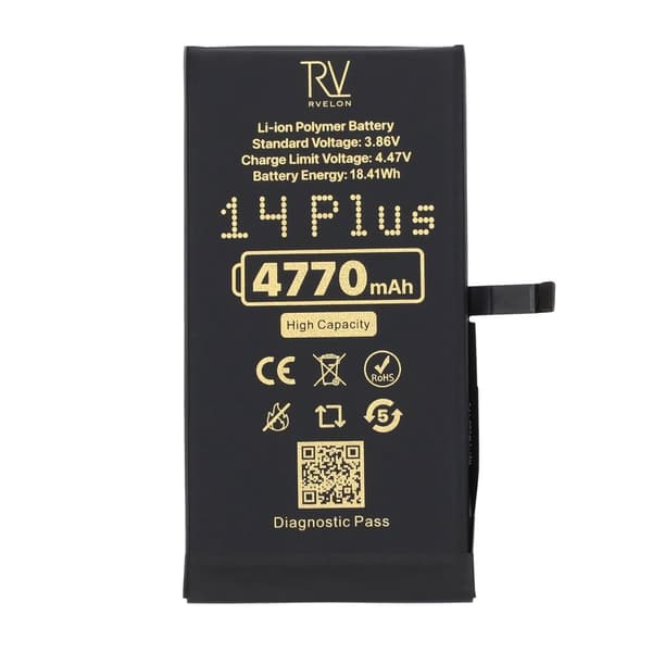 Rvelon Batteri för iPhone 14 Plus - 4770 mAh Högkapacitet