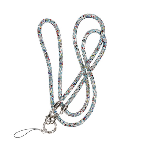 Mobilband Halsband 120cm - Flerfärgad glitter