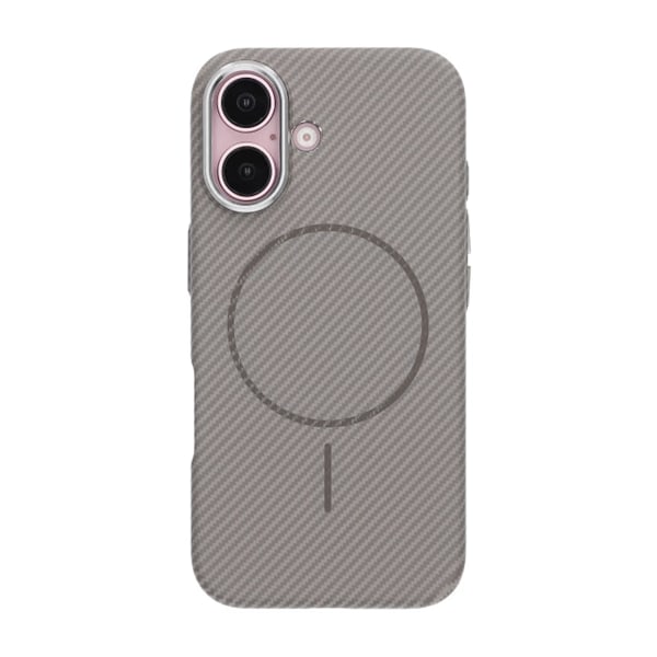 iPhone 16 Mobilskal Carbonmönstrad - Grå Grey