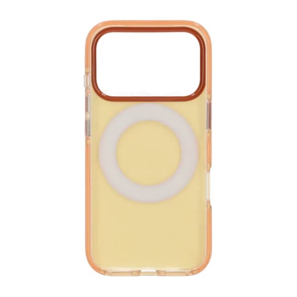 Stöttåligt skal med roterbart stativ för iPhone 17 Pro Max - Orange oranssi