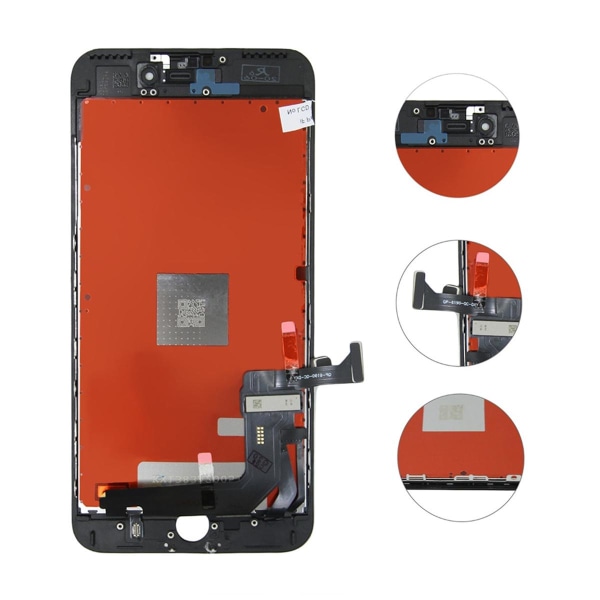 iPhone 7 Plus LCD Skärm med Display (SC) AAA Premium - Svart Black