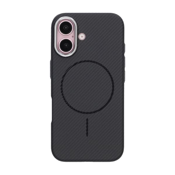iPhone 16 Mobilskal Carbonmönstrad - Svart Black