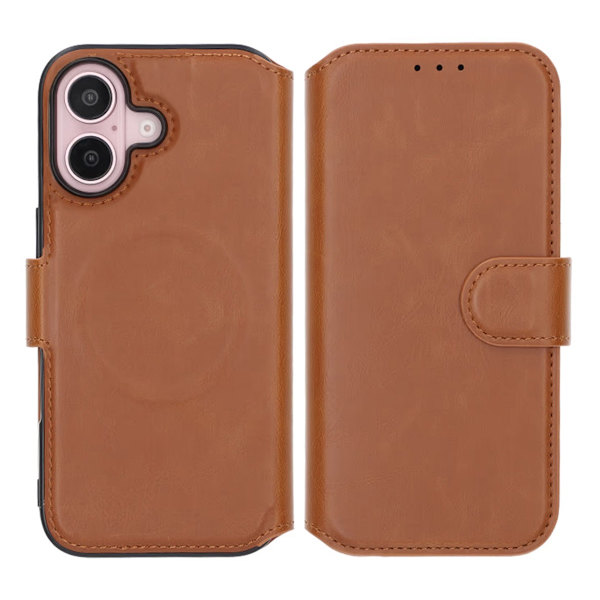 iPhone 16 Plånboksfodral Rvelon - Brun Brown