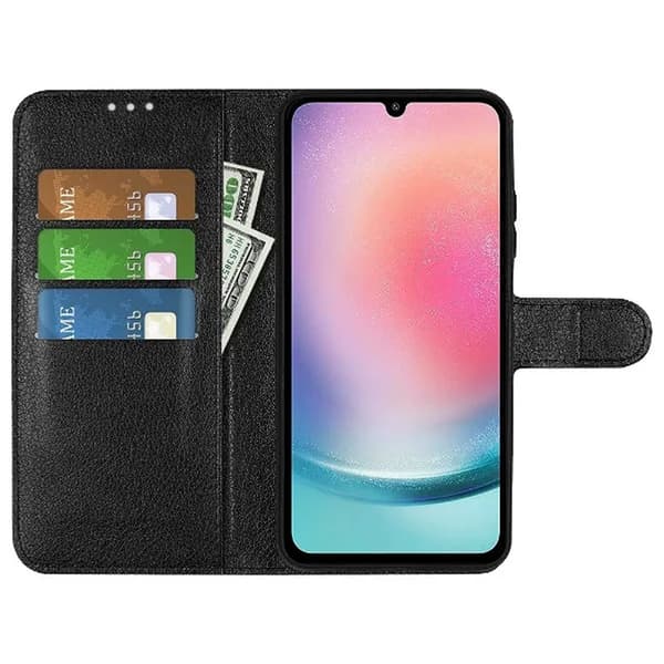 Samsung Galaxy A25 Plånboksfodral med Stativ - Svart Black