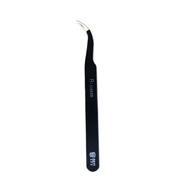 Pincett Antistatisk BST-205ESD Böjd Svart