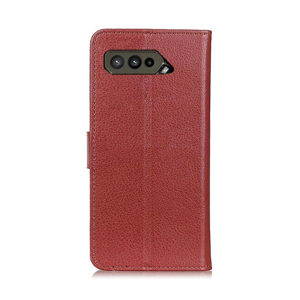 Asus ROG Phone 5s Plånboksfodral med Stativ - Brun Brown