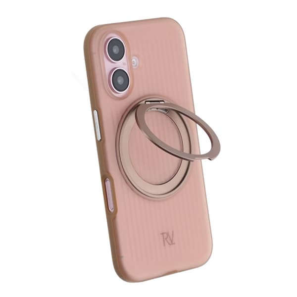 iPhone 16 Rvelon Skal Roterande Magnet Stativ - Brons ruskea