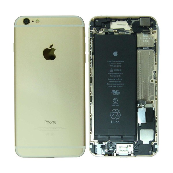iPhone 6 Plus Baksida med Komplett Ram med Kamera och Batteri - Gold eb48 | Gold | Fyndiq