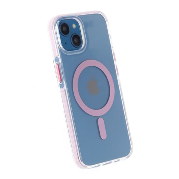 iPhone 13/14 Mobilskal Magnet Dubbelskydd - Rosa Pink