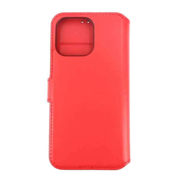 iPhone 15 Pro Max Plånboksfodral Läder Rvelon - Röd Red