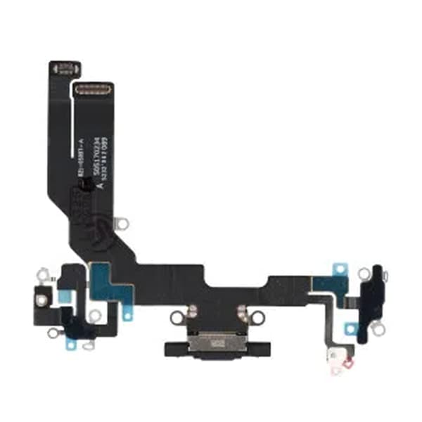 iPhone 16e Laddkontakt med Flexkabel - Svart Black