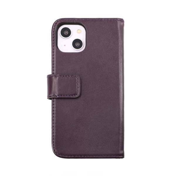 iPhone 14 Plus Plånboksfodral Läder Rvelon - Lila Bordeaux