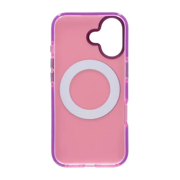 Stöttåligt skal med roterbart stativ för iPhone 17 - Rosa-röd punainen