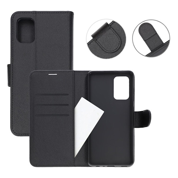 Samsung Galaxy A51 Plånboksfodral med Stativ - Svart Black