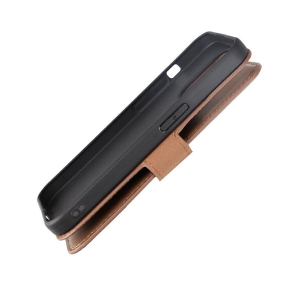 iPhone 15 Pro Plånboksfodral Läder Rvelon - Brun Brown