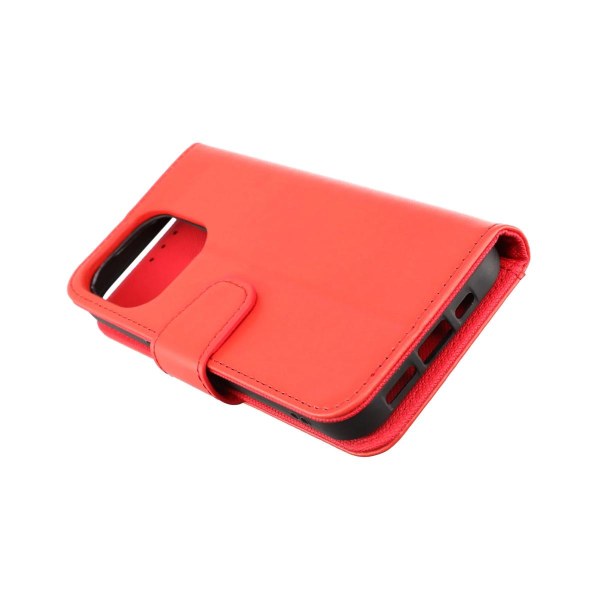 iPhone 14 Pro Plånboksfodral Extra Kortfack Rvelon - Röd Red
