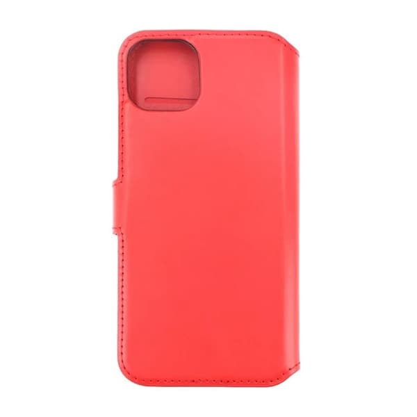 iPhone 15 Plus Plånboksfodral Läder Rvelon - Röd Red