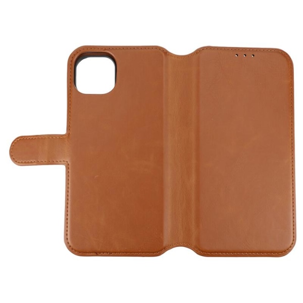 iPhone 15 Plus Plånboksfodral Magnet Rvelon - Brun Brun