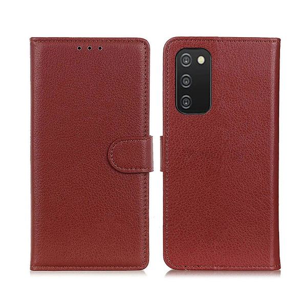 Samsung Galaxy A03s Plånboksfodral med Stativ - Brun Brun