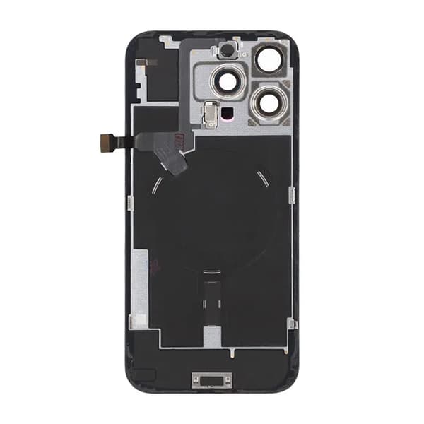 iPhone 16 Pro Max Baksida Glas Komplett OEM - Sandfärgad titan Gold