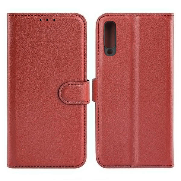 Samsung Galaxy A50s Plånboksfodral med Stativ - Brun Brun