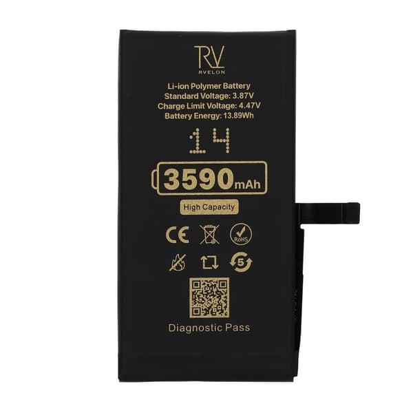 Rvelon Batteri för iPhone 14 - 3590 mAh Högkapacitet